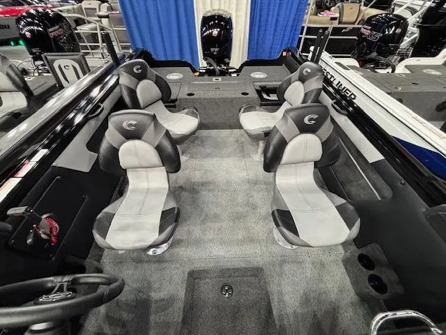 Slide: The Image of Interior of 2025 Crestliner 1850 Super Hawk WT JS boat with four seats. - 20
