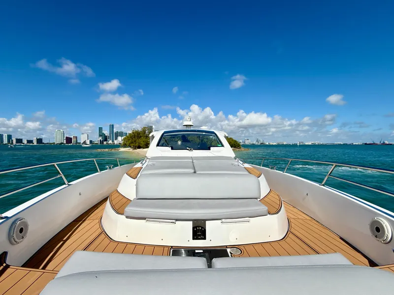 Slide: The Image of Azimut 40 Verve 2019 yacht cruising with city skyline and ocean view. - 25