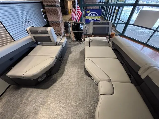 Slide: The Image of 2025 Barletta Cabrio 22M interior with spacious seating and modern design. - 9