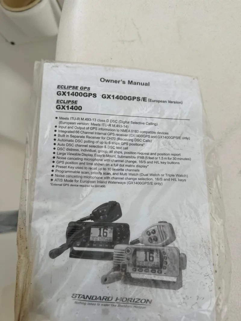 Slide: The Image of Owner's manual for Standard Horizon Eclipse GPS GX1400, on a 2004 Hydra-Sports Lightning 230 WA. - 10