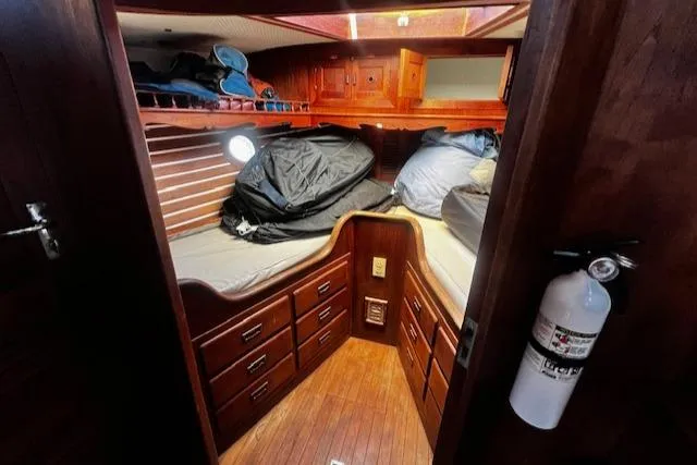 Slide: The Image of Cozy cabin interior of 1978 Custom Fantasia C/C Double Ended Cutter sailboat. - 13