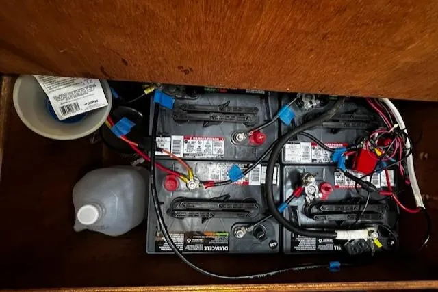 Slide: The Image of Batteries and wiring inside a 1978 Custom Fantasia C/C Double Ended Cutter. - 20