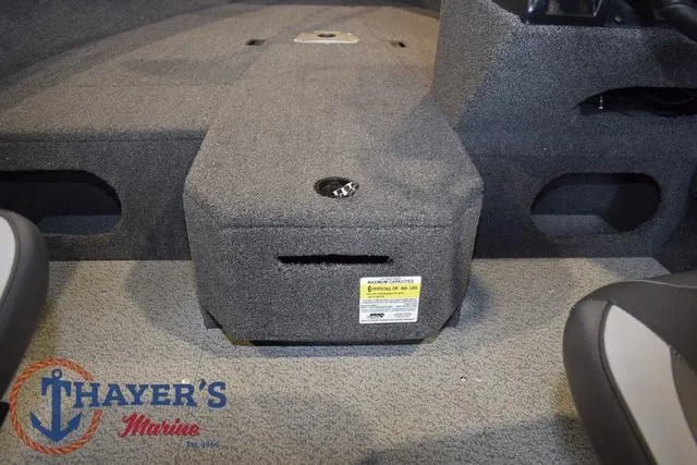 Slide: The Image of 2022 Lund 1675 Adventure Sport boat interior with Thayer's Marine logo. - 20