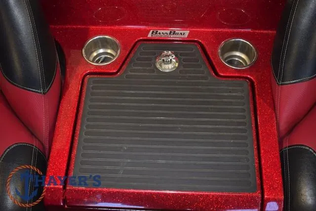 Slide: The Image of 2017 Ranger Z521C boat interior with cup holders and non-slip mat. - 27