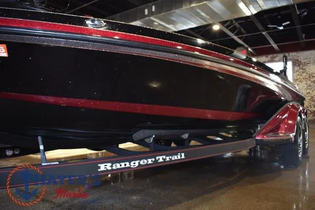 Slide: The Image of 2017 Ranger Z521C boat on Ranger Trail trailer in showroom. - 47