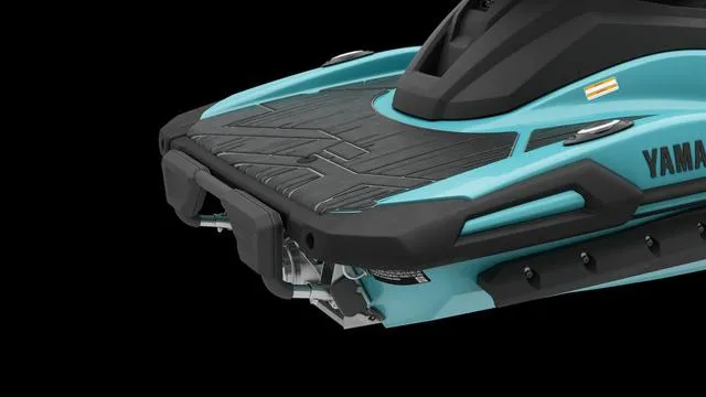 Slide: The Image of 2025 Yamaha Waverunner VX Limited HO, teal and black rear view, sleek design. - 13
