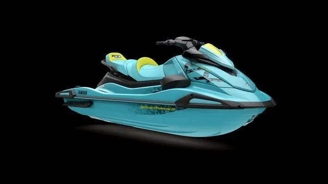 Slide: The Image of 2025 Yamaha Waverunner VX Limited HO in vibrant teal on black background. - 9