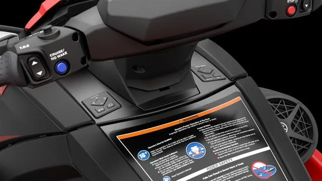 Slide: The Image of 2025 Yamaha Waverunner VX dashboard with control buttons and safety instructions. - 12