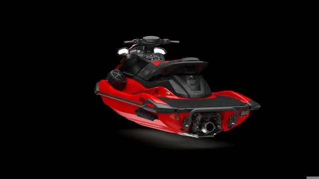 Slide: The Image of 2025 Yamaha Waverunners VX in red, rear view on black background. - 5