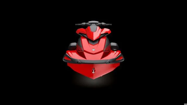 Slide: The Image of 2025 Yamaha Waverunner VX in red, front view on black background. - 8