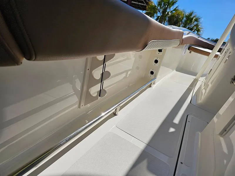 Slide: The Image of 2025 Pioneer 222 Sportfish boat interior with sleek design and modern features. - 17