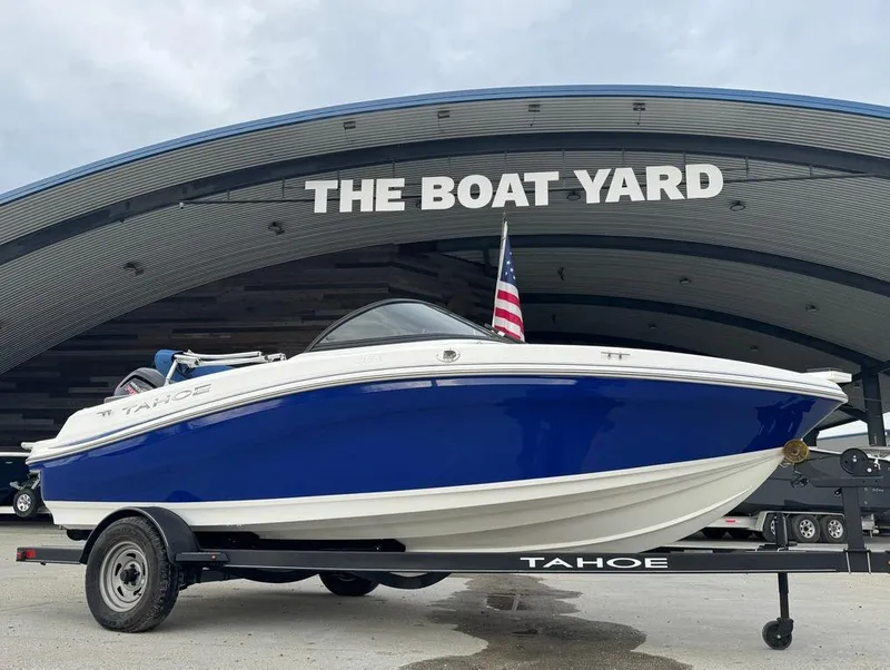 Slide: The Image of 2022 Tahoe 185 S boat on trailer at The Boat Yard. - 3