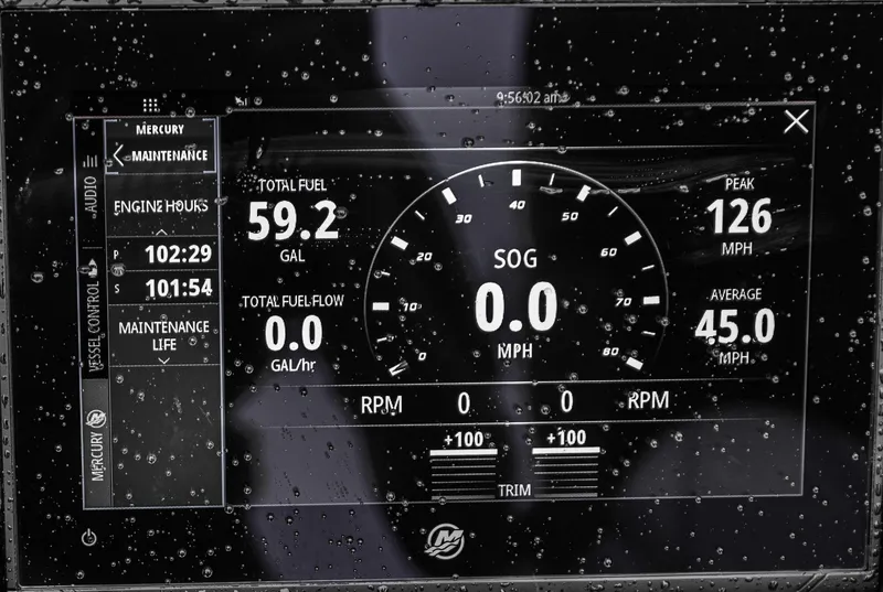 Slide: The Image of Digital dashboard display of MTI 440X, showing speed, fuel, and engine metrics. - 18