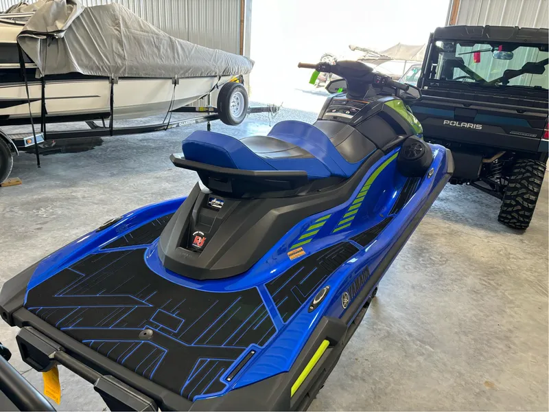 Slide: The Image of 2024 Yamaha Boats VX Limited HO jet ski in a garage setting. - 5