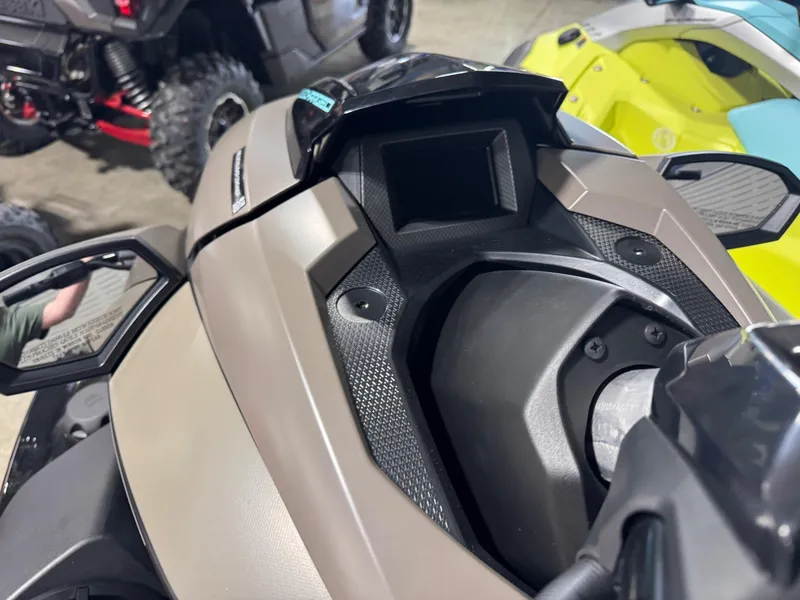 Slide: The Image of 2025 Yamaha Boats GP SVHO with Audio, close-up of dashboard and controls. - 6