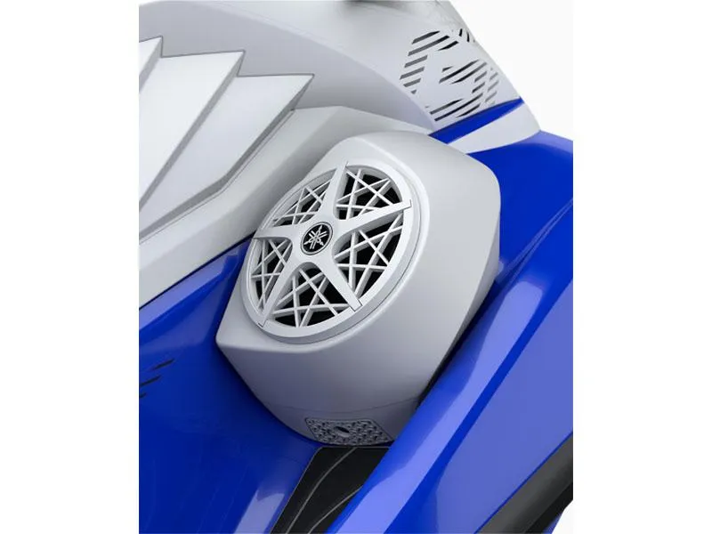Slide: The Image of 2025 Yamaha GP SVHO with Audio, featuring sleek blue design and integrated speaker system. - 9
