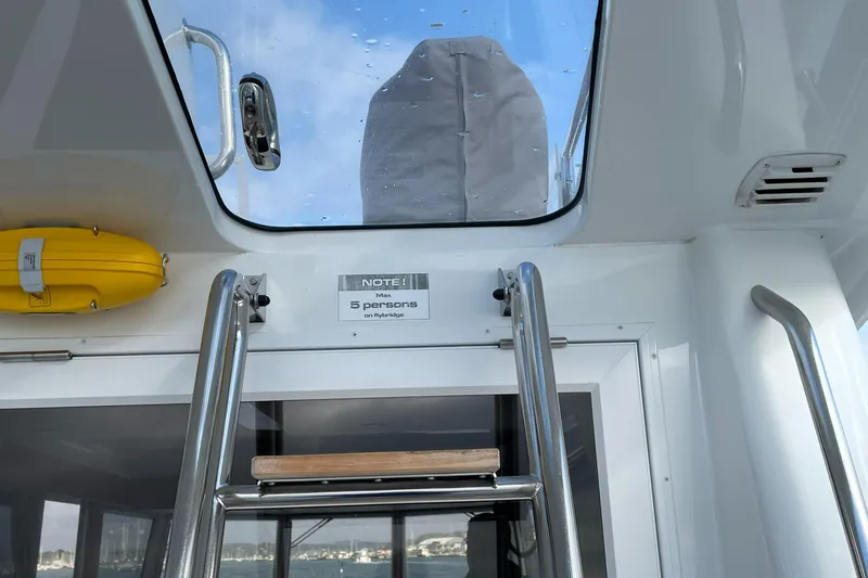 Slide: The Image of Interior view of 2015 Sargo 36 Flybridge, featuring ladder and hatch. - 7