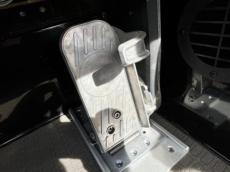 Slide: The Image of Foot pedal of 2025 Triton 20XP Patriot boat, showcasing durable design and functionality. - 9