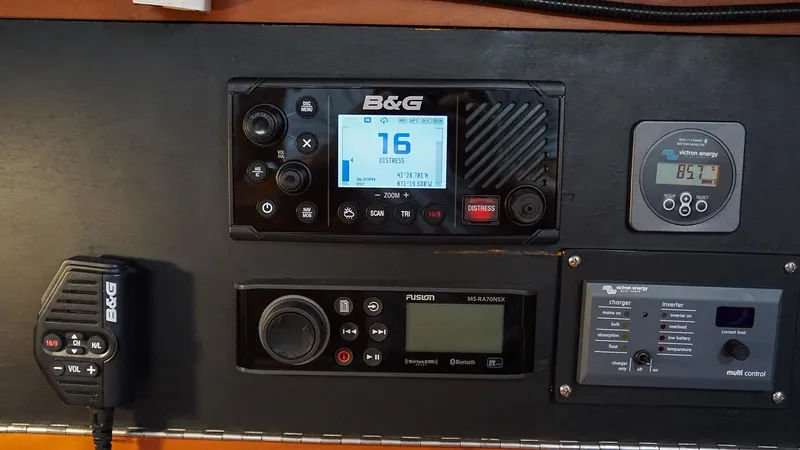 Slide: The Image of Navigation and communication equipment on a 2001 J Boats J/42 sailboat. - 31