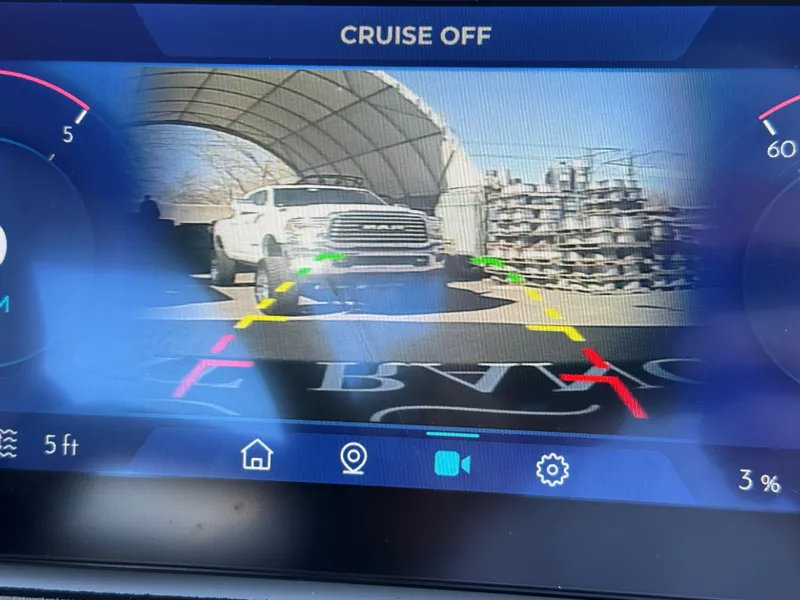 Slide: The Image of Backup camera display showing a truck behind the 2025 Montara 25' SURF BOSS 2.0 SL. - 25