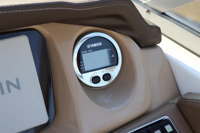 Slide: The Image of Dashboard of 2018 Chaparral 230 Suncoast with Yamaha digital gauge. - 29