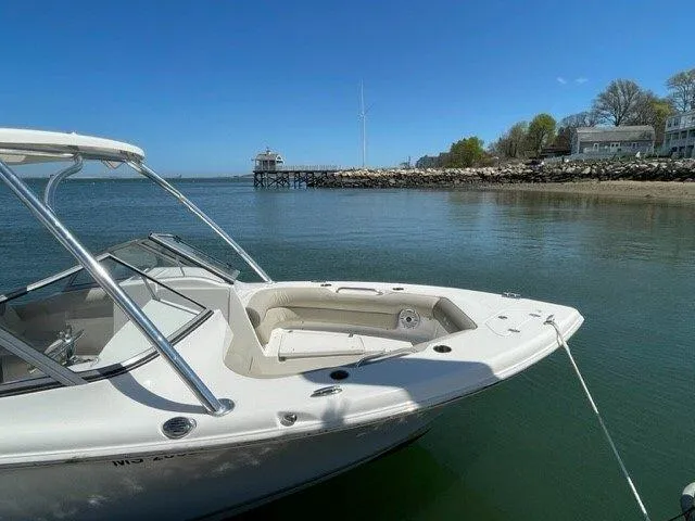 Slide: The Image of 2022 Key West 239 DFS boat docked near a scenic shoreline. - 3