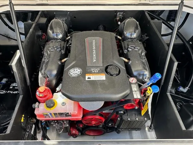 Slide: The Image of 2025 Regal LS4 Surf engine compartment with Volvo Penta V8 engine. - 23