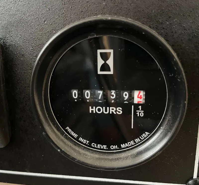 Slide: The Image of Hour meter showing 739.4 hours, Prime Instruments, Cleveland, Ohio, USA. - 45