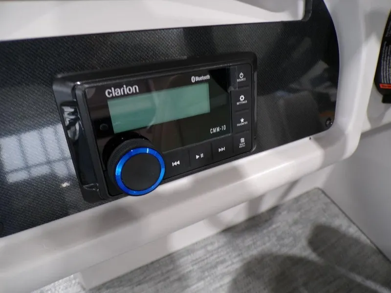 Slide: The Image of Clarion Bluetooth stereo system in 2025 Godfrey Xperience 2286 SFLX boat. - 28
