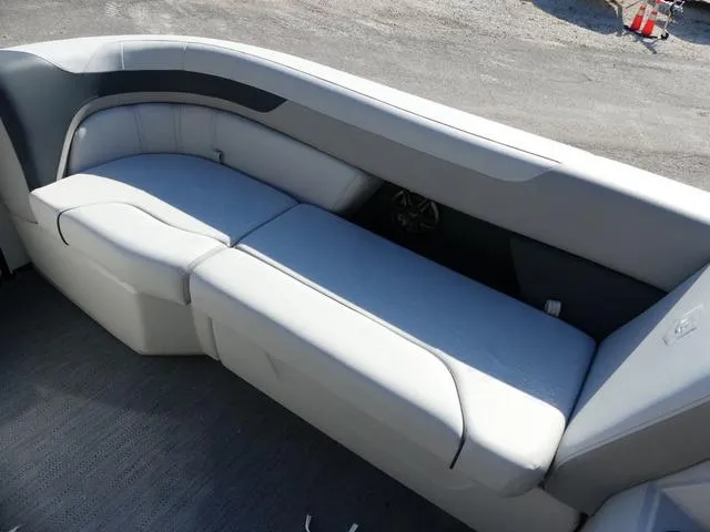 Slide: The Image of 2025 Godfrey Pontoons Sweetwater 2286 SFL interior seating, featuring sleek, modern design and comfortable upholstery. - 17