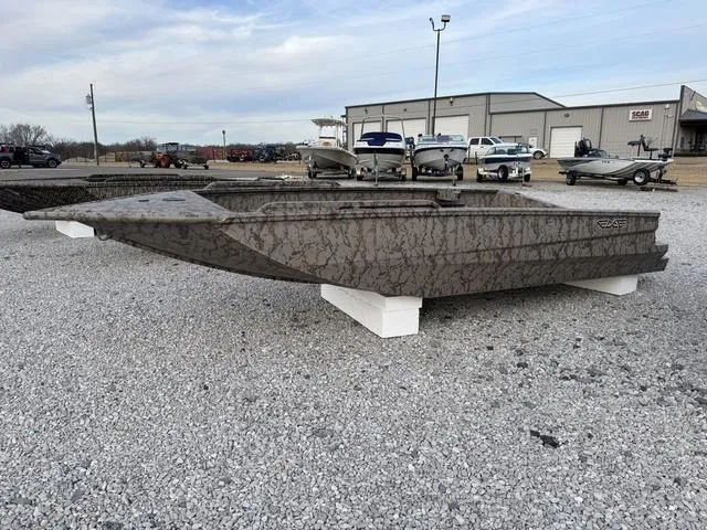 Slide: The Image of 2025 Edge Duck Boats HPSD 756DB displayed outdoors on gravel lot. - 3