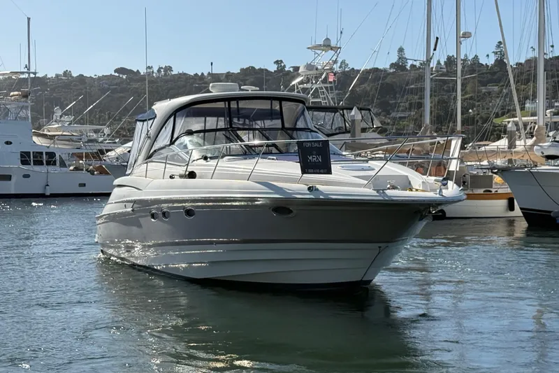 Slide: The Image of 2003 Regal Commodore 4260 yacht for sale, docked in a marina. - 30