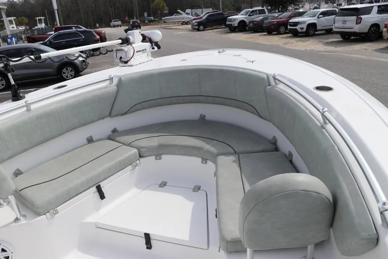 Slide: The Image of 2019 Sportsman Heritage 231 Center Console boat with spacious seating area. - 29