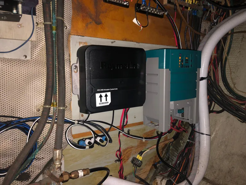 Slide: The Image of Electrical components inside a 1976 Tollycraft 48 Cockpit Motor Yacht. - 34