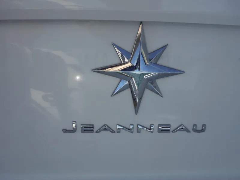 Slide: The Image of Jeanneau logo on 2023 Leader 10.5 WA Series 2 boat. - 47