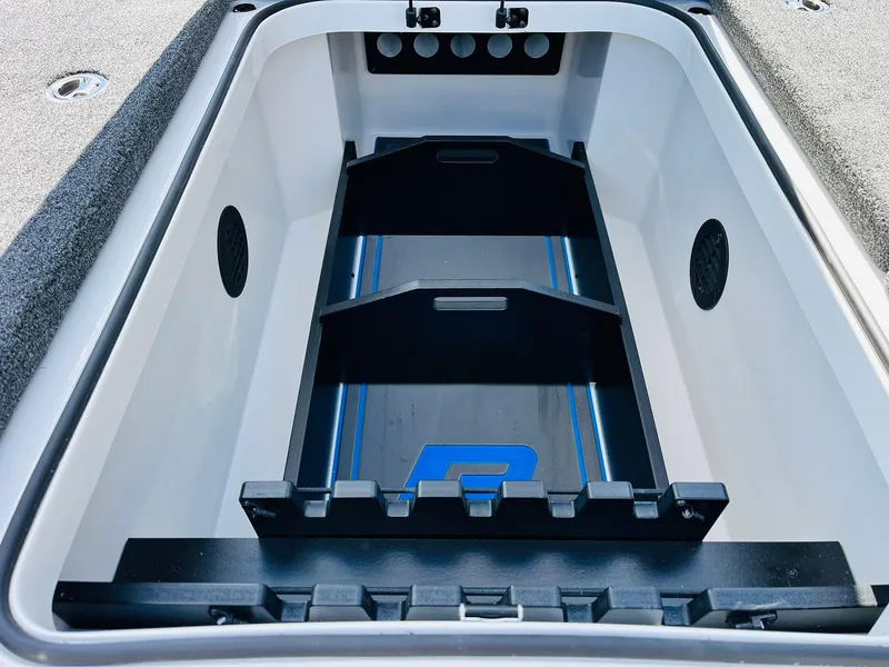 Slide: The Image of 2025 Ranger Z521R Cup-Equipped storage compartment, featuring organized interior with sleek design. - 23