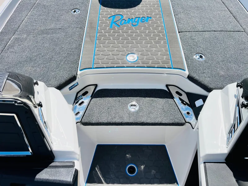 Slide: The Image of 2025 Ranger Z521R Cup-Equipped boat deck with sleek design and premium features. - 29