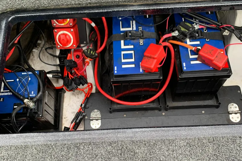 Slide: The Image of Battery compartment of 2019 Nitro Z19 Pro with wiring and connectors. - 6