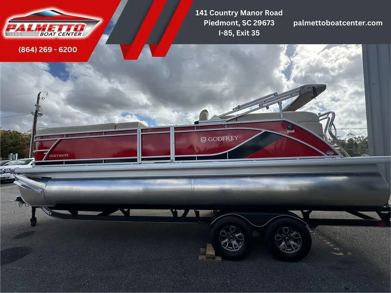 The Image of 2025 Godfrey SWEETWATER 2286 SB pontoon boat at Palmetto Boat Center, Piedmont, SC. - 1