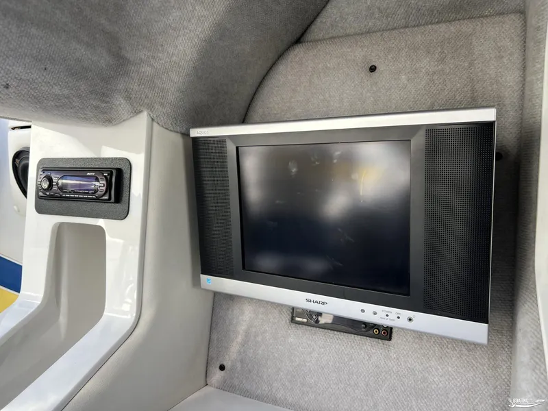 Slide: The Image of Boat interior with Sharp TV and Sony stereo, Nordic 28 Heat MCOB, 2002 model. - 15