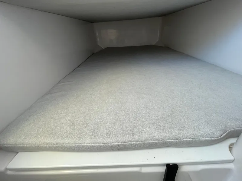 Slide: The Image of 2020 Sea Fox 328 Commander cabin interior with cushioned sleeping area. - 25