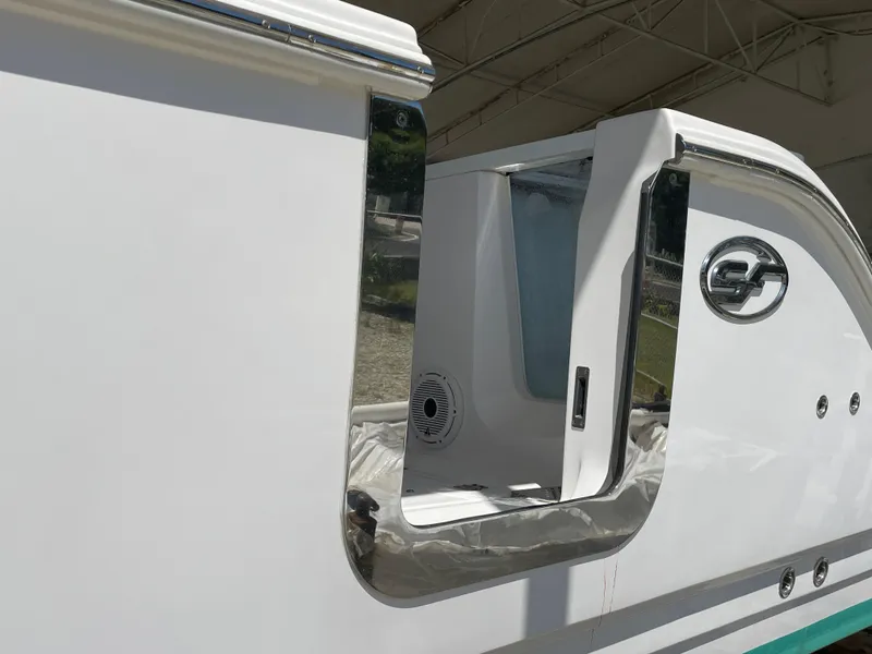 Slide: The Image of 2020 Sea Fox 328 Commander boat with sleek design and chrome accents. - 34