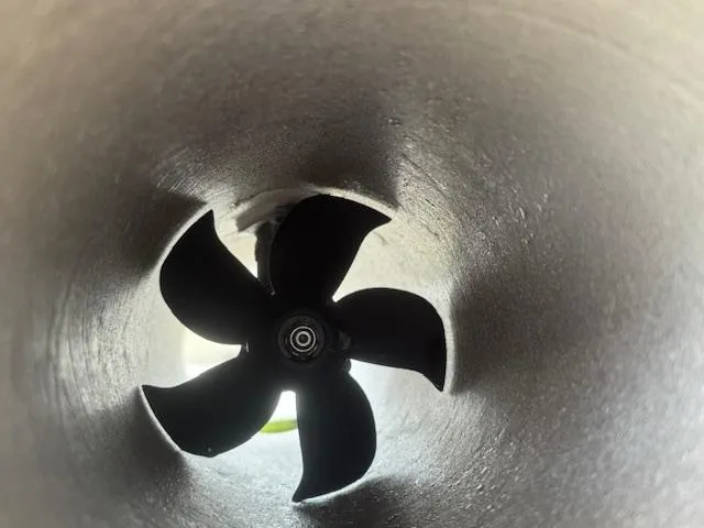 Slide: The Image of Close-up of a propeller inside a NorthCoast 285 HT boat, 2025 model. - 10