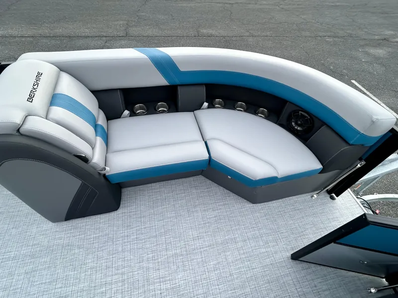 Slide: The Image of Luxurious seating on 2025 Berkshire 22CL2 ARCH CTS 2.75 pontoon boat. - 10