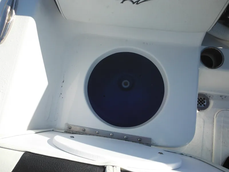 Slide: The Image of 2025 Tidewater 180 CC Adventure boat interior with circular compartment. - 35