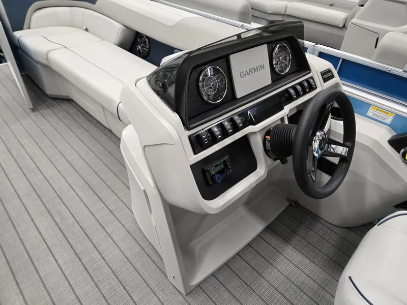 Slide: The Image of Interior of 2025 Godfrey Sweetwater 2086 C boat with Garmin dashboard. - 25