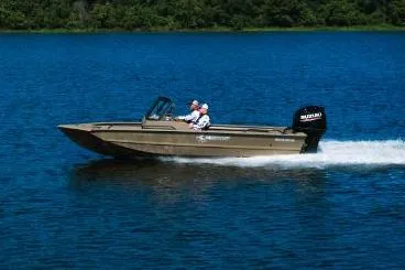 Slide: The Image of 2025 SeaArk Protege 200 boat interior with three seats and steering console. - 5