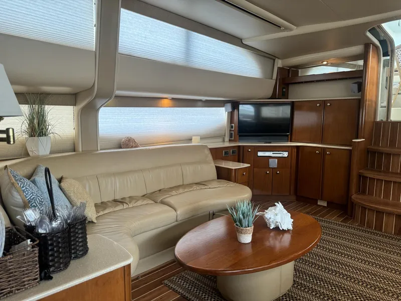 Slide: The Image of Luxurious interior of a 2005 Meridian 459 Motoryacht with elegant furnishings and decor. - 15