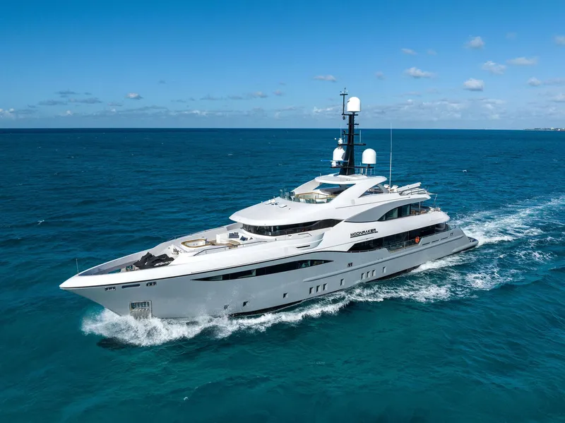 Slide: The Image of Luxurious 2019 Bilgin 156 yacht cruising on clear blue ocean waters. - 3