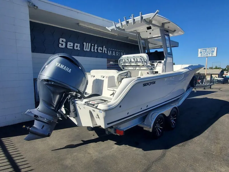 Slide: The Image of 2025 Sea Fox 248 Commander boat with Yamaha engine at Sea Witch Marine dealership. - 3
